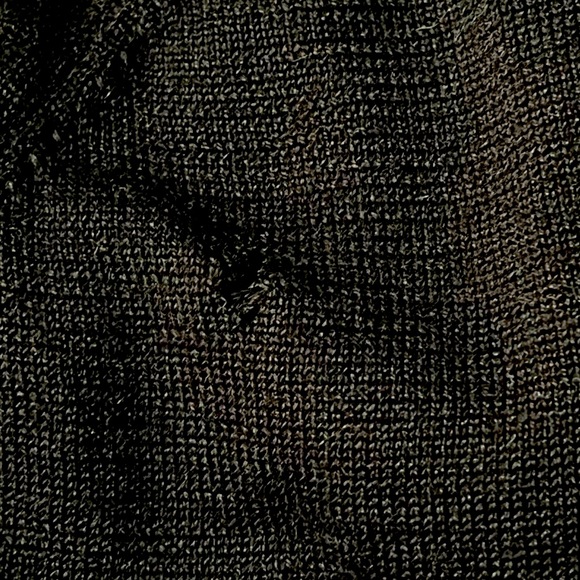 Zara Knit Silk and Cotton Blend Short Sleeve Lightweight Sweater Black Large - Picture 4 of 8